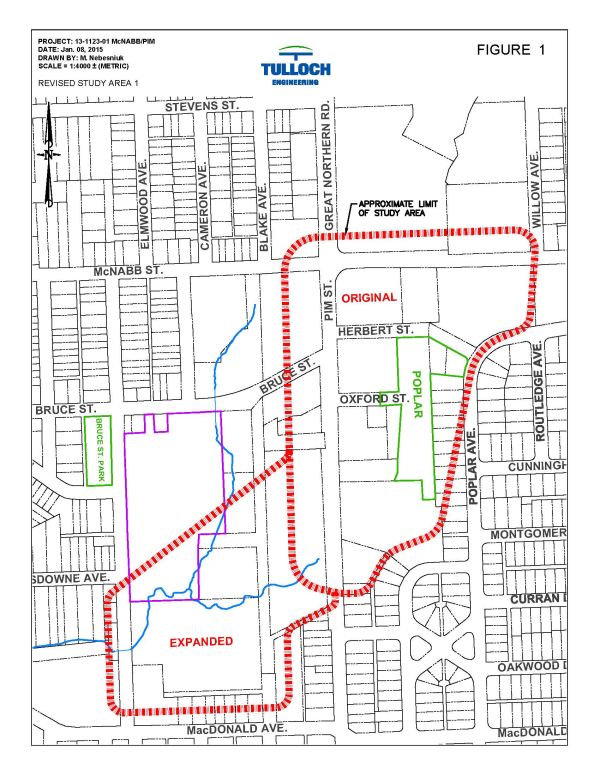 Map of Flooding McNabb MacDonald Study Area 1