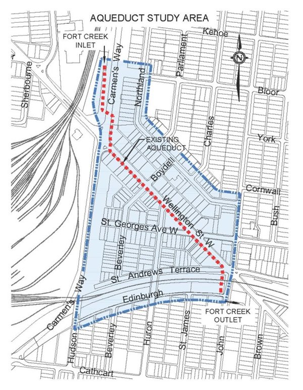 Map of the Fort Creek Aqueduct