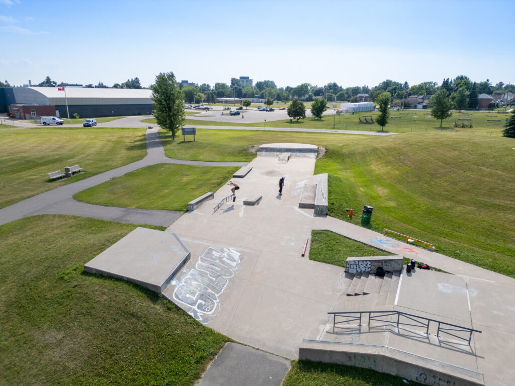 Side view of John Rhode's Skate Park