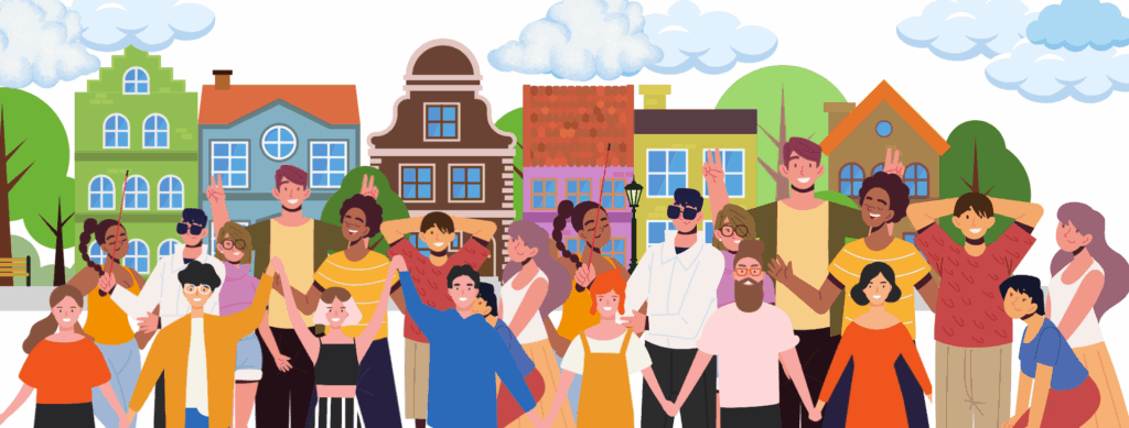 graphic image of people