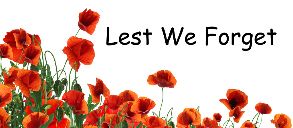 photo of banner with poppies